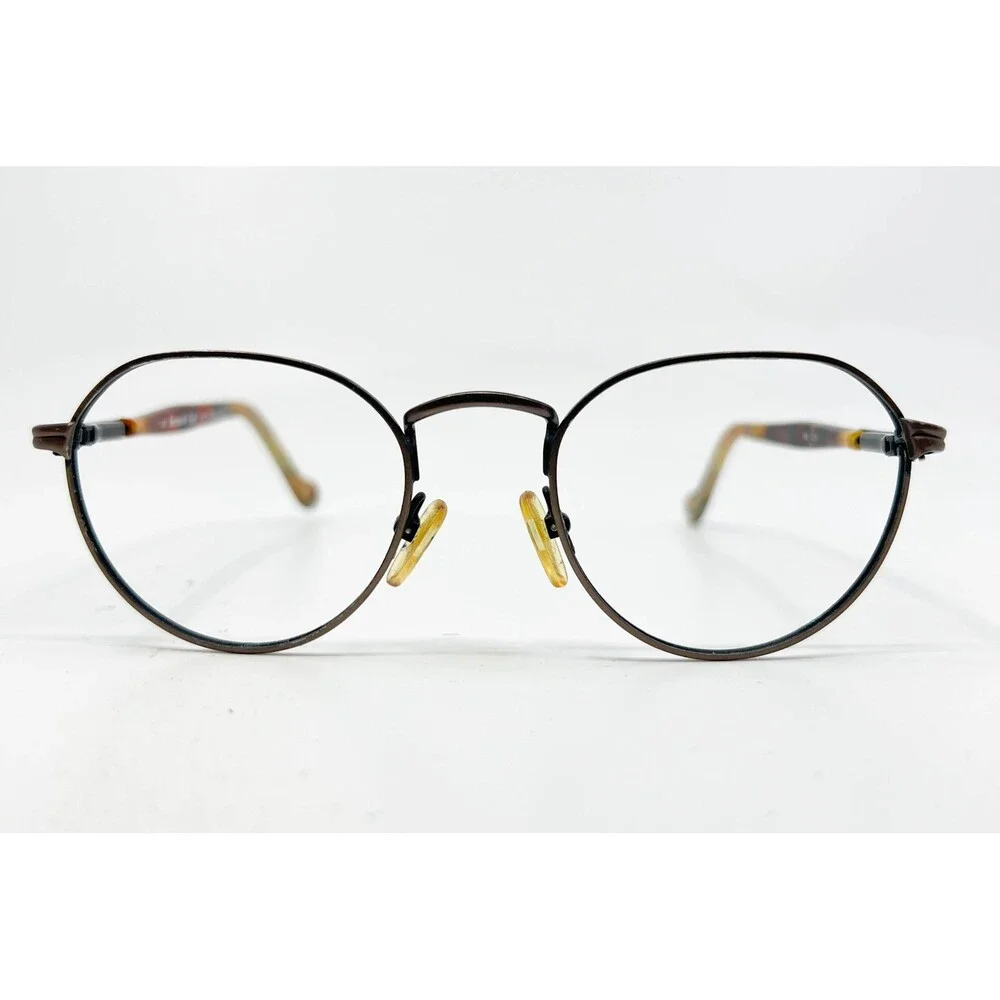 Kenneth Cole Eyeglass Frames Mens Brown Tortoise Round Eye Opener 002 47-20-130